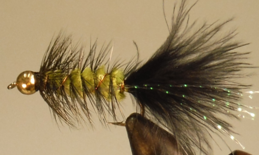 Stone Creek Bead Head Bugger - Olive/Black Streamer