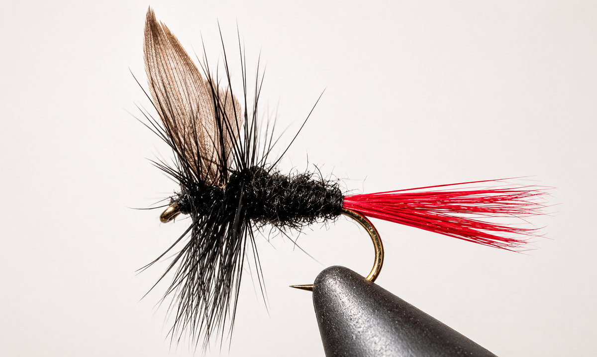 Stone Creek Black Gnat - Black Tail or Red Tail Dry Fly