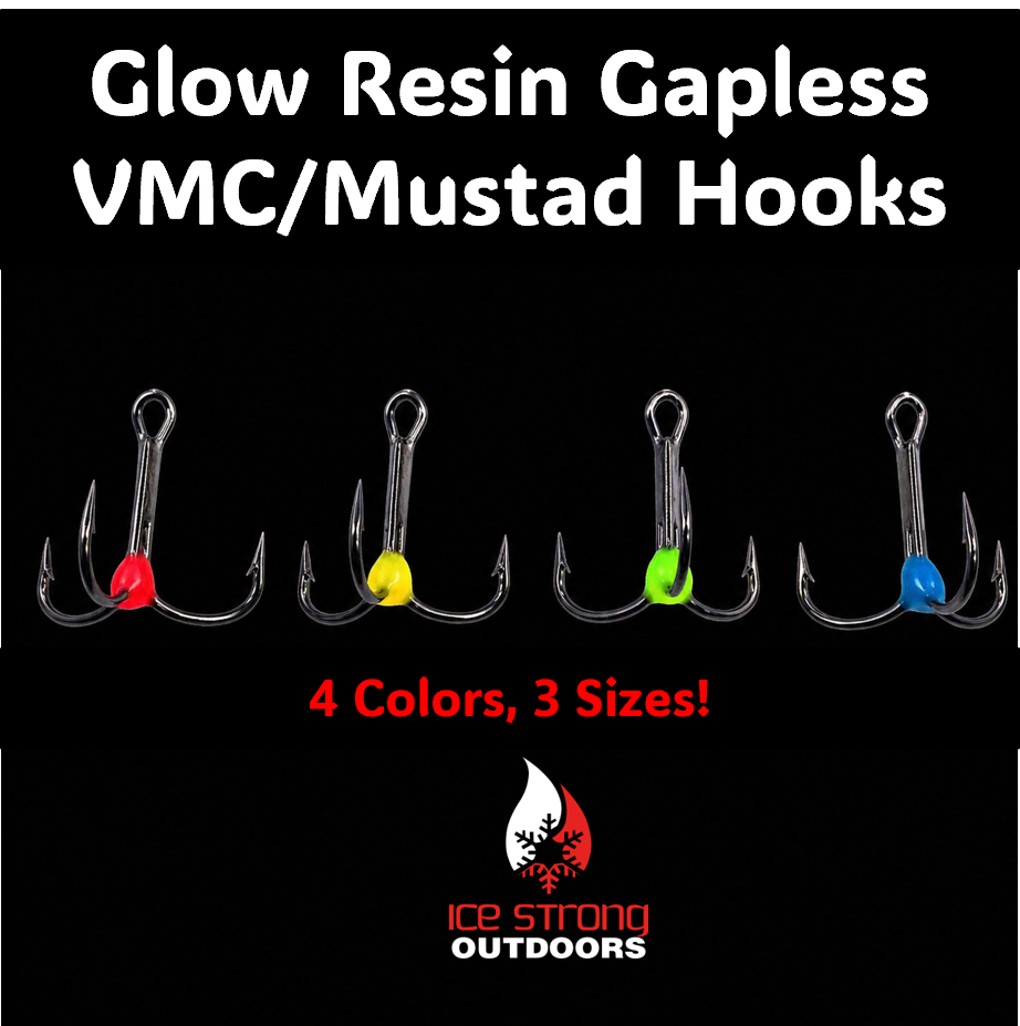 Ice Strong Glow Resin Treble Hooks (5-Pack)