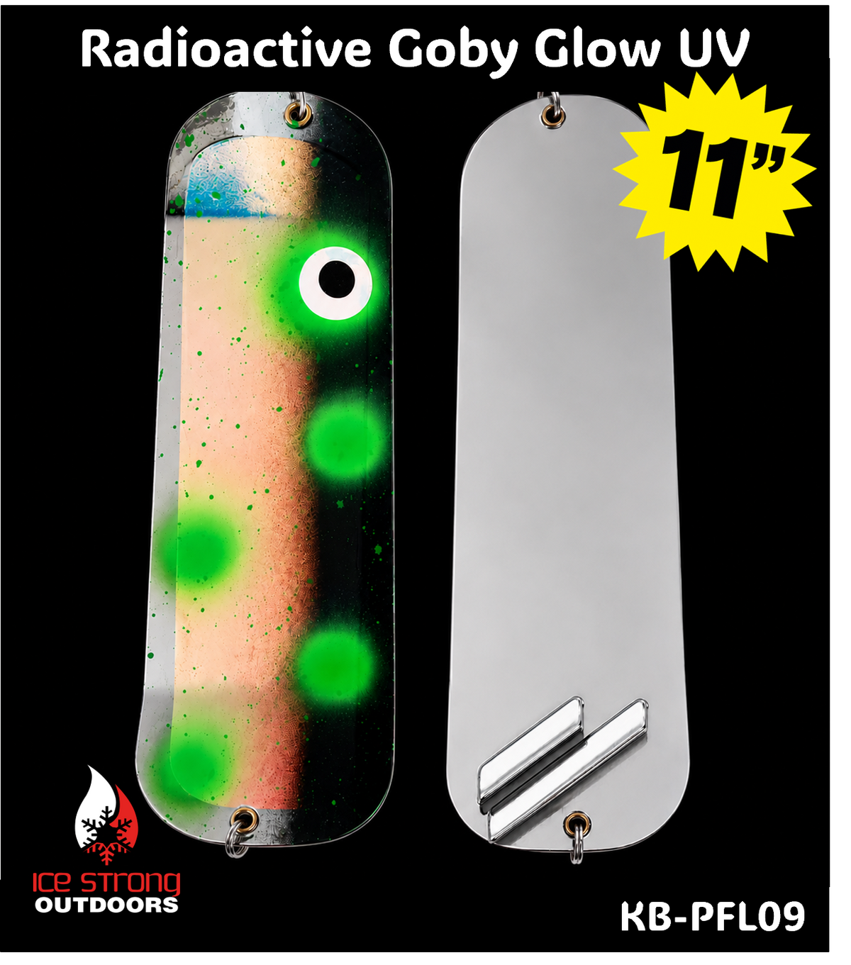 Ice Strong 11-Inch Dual-Fin Trolling Flashers