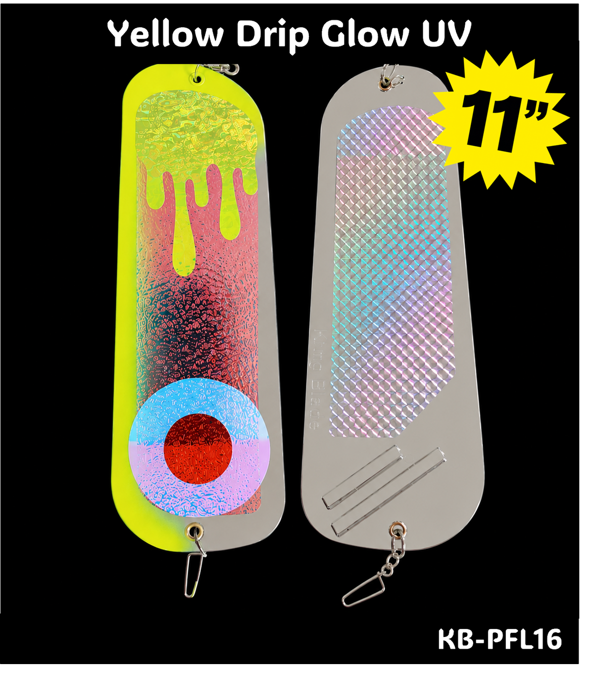 Ice Strong 11-Inch Dual-Fin Trolling Flashers