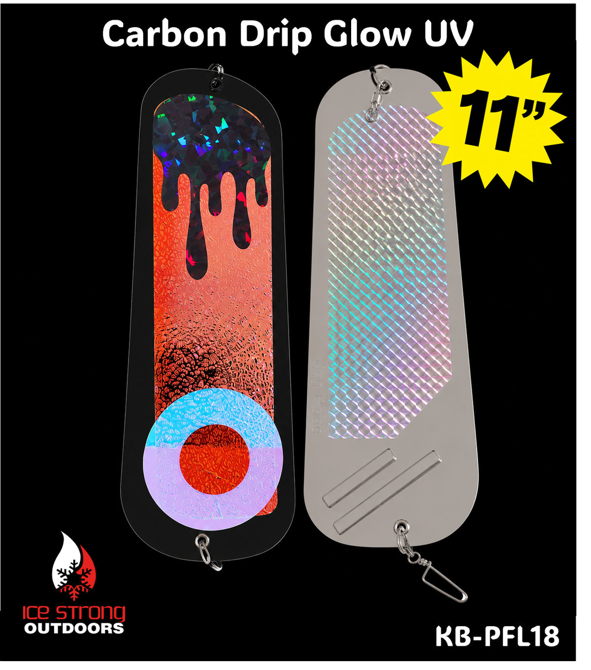 Ice Strong 11-Inch Dual-Fin Trolling Flashers