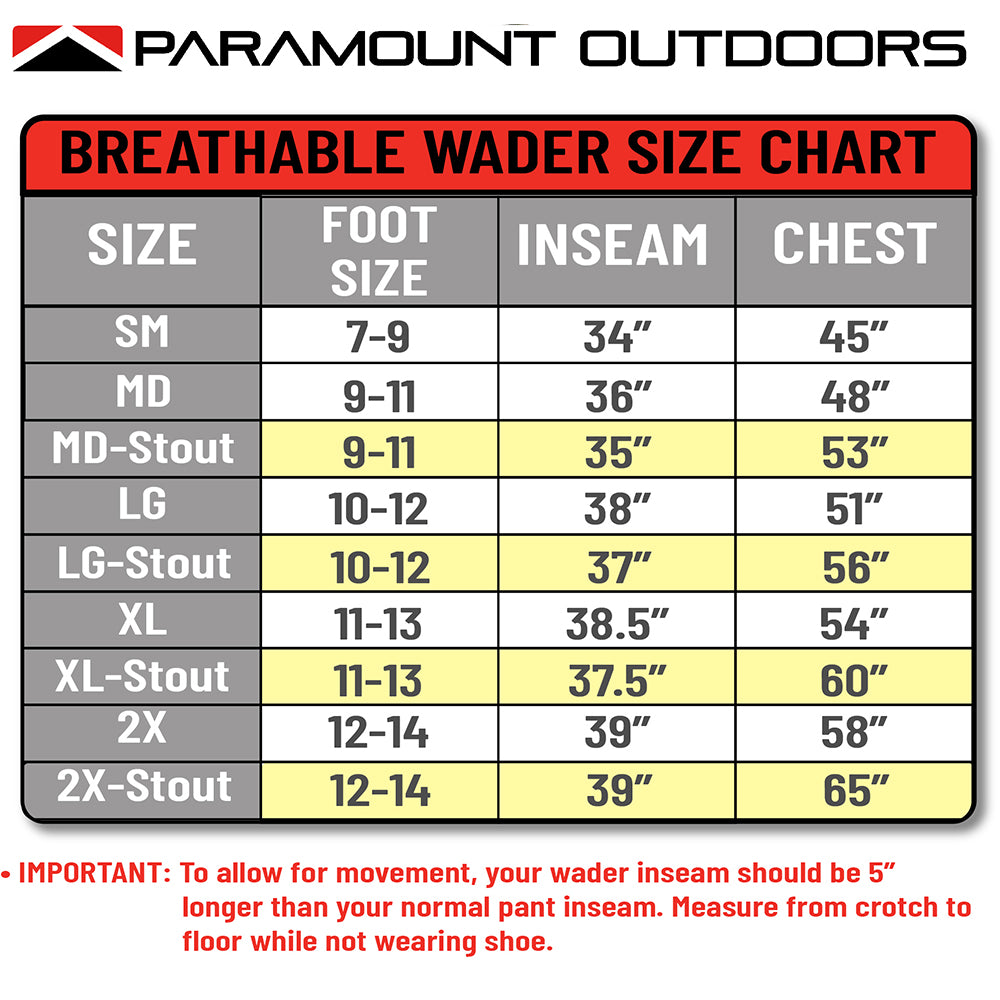 Paramount Obsidian Pro-Series Breathable Wader