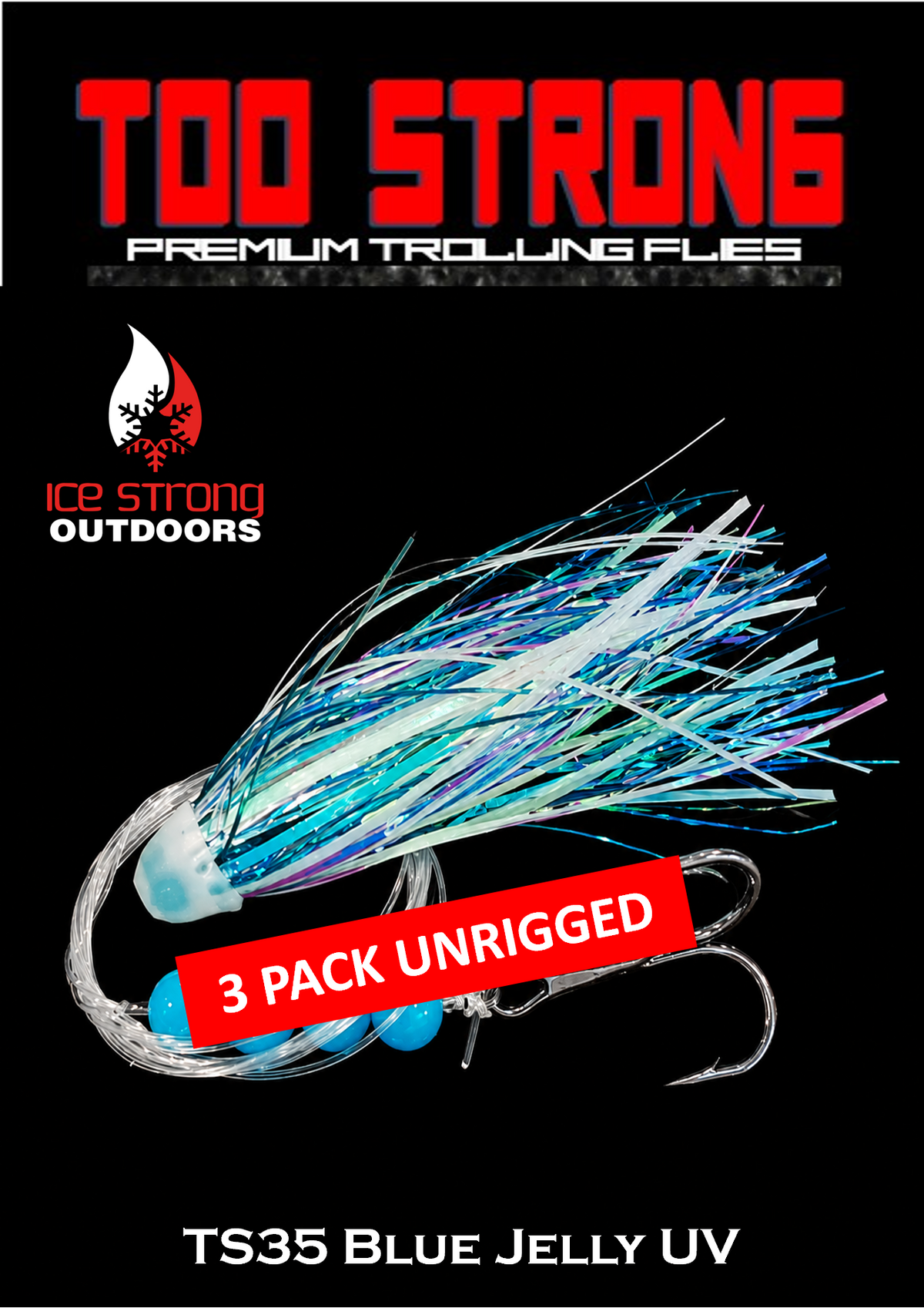 Ice Strong Too Strong Trolling Fly Bodies (3-Pack)