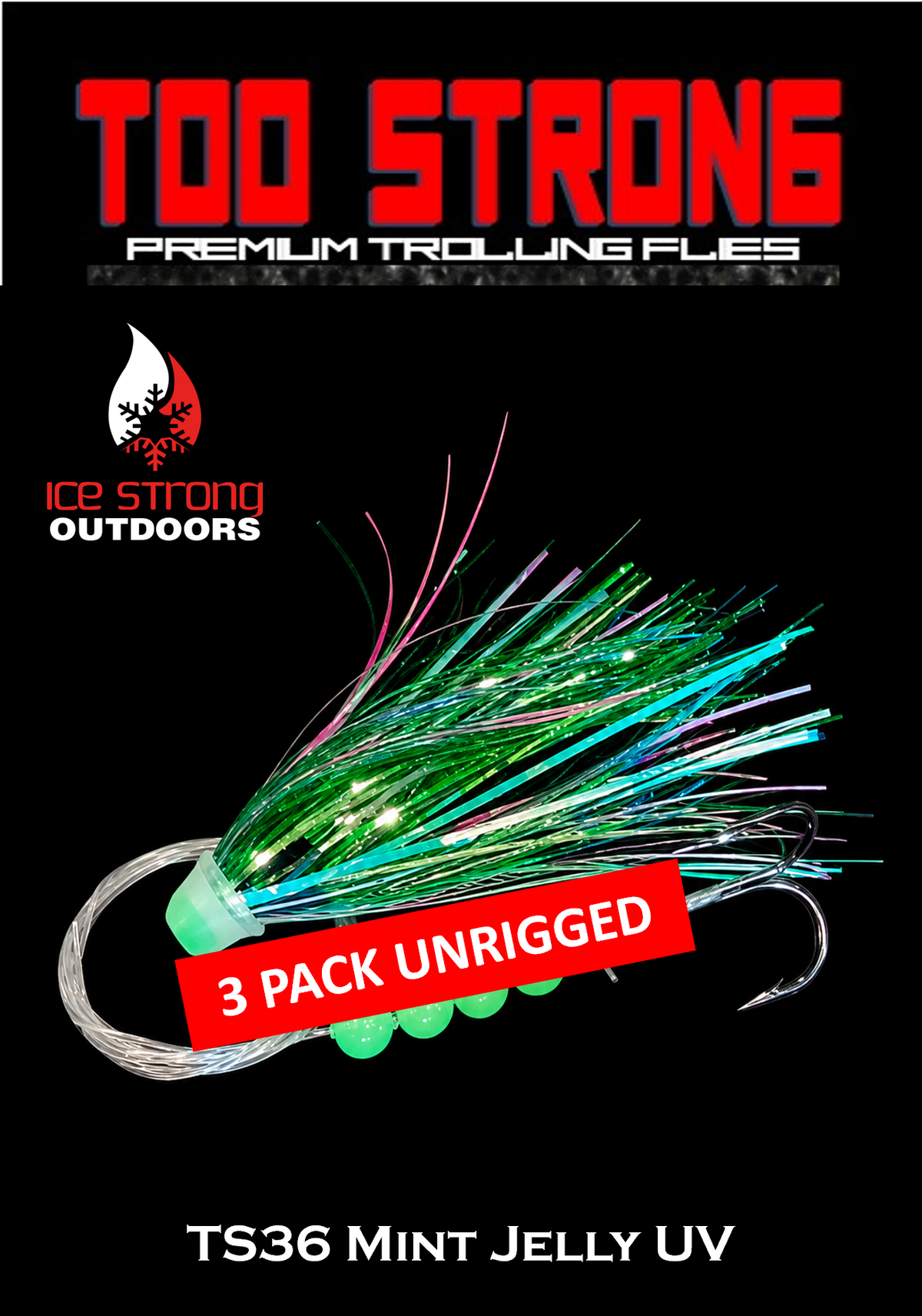 Ice Strong Too Strong Trolling Fly Bodies (3-Pack)