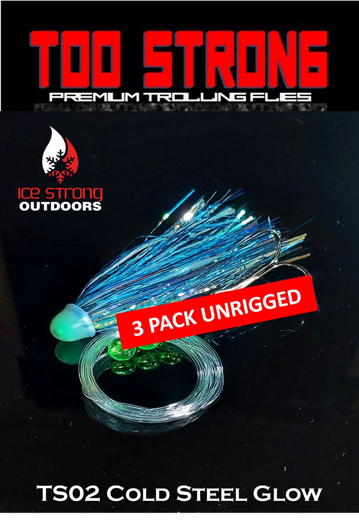Ice Strong Too Strong Trolling Fly Bodies (3-Pack)