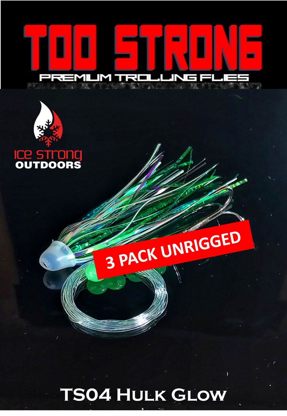 Ice Strong Too Strong Trolling Fly Bodies (3-Pack)