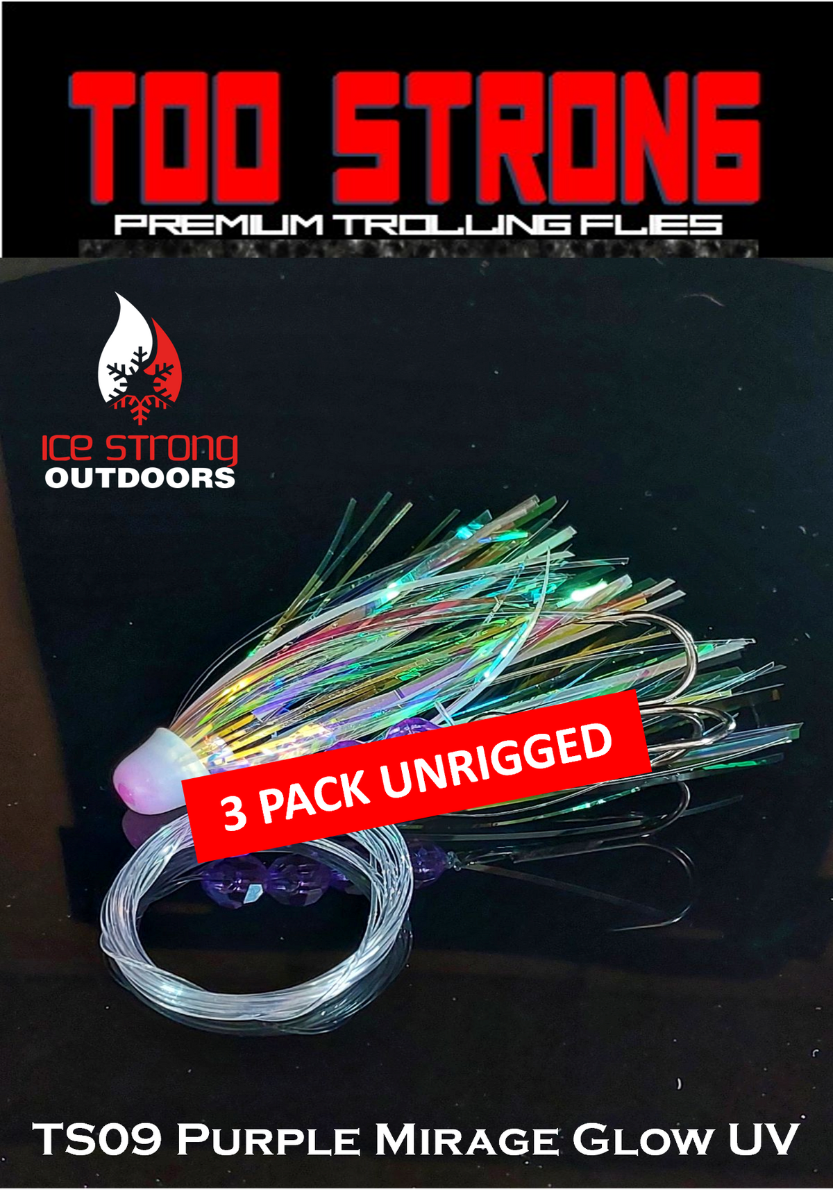 Ice Strong Too Strong Trolling Fly Bodies (3-Pack)