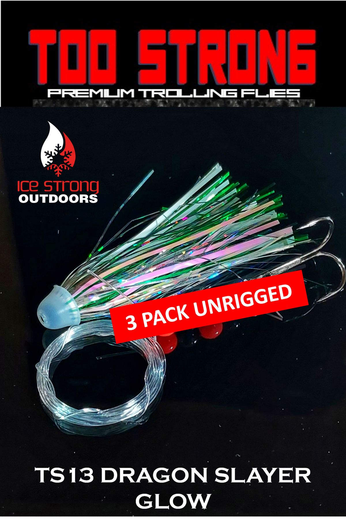 Ice Strong Too Strong Trolling Fly Bodies (3-Pack)