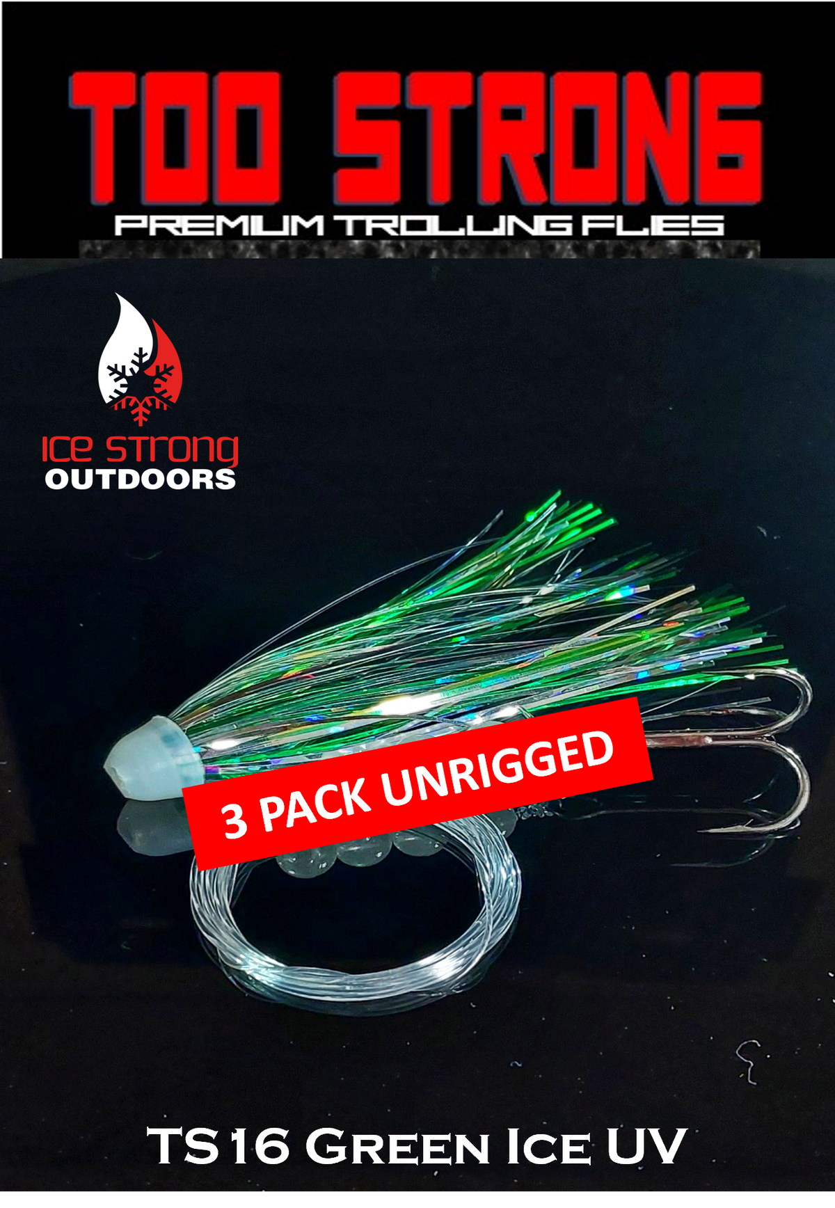 Ice Strong Too Strong Trolling Fly Bodies (3-Pack)