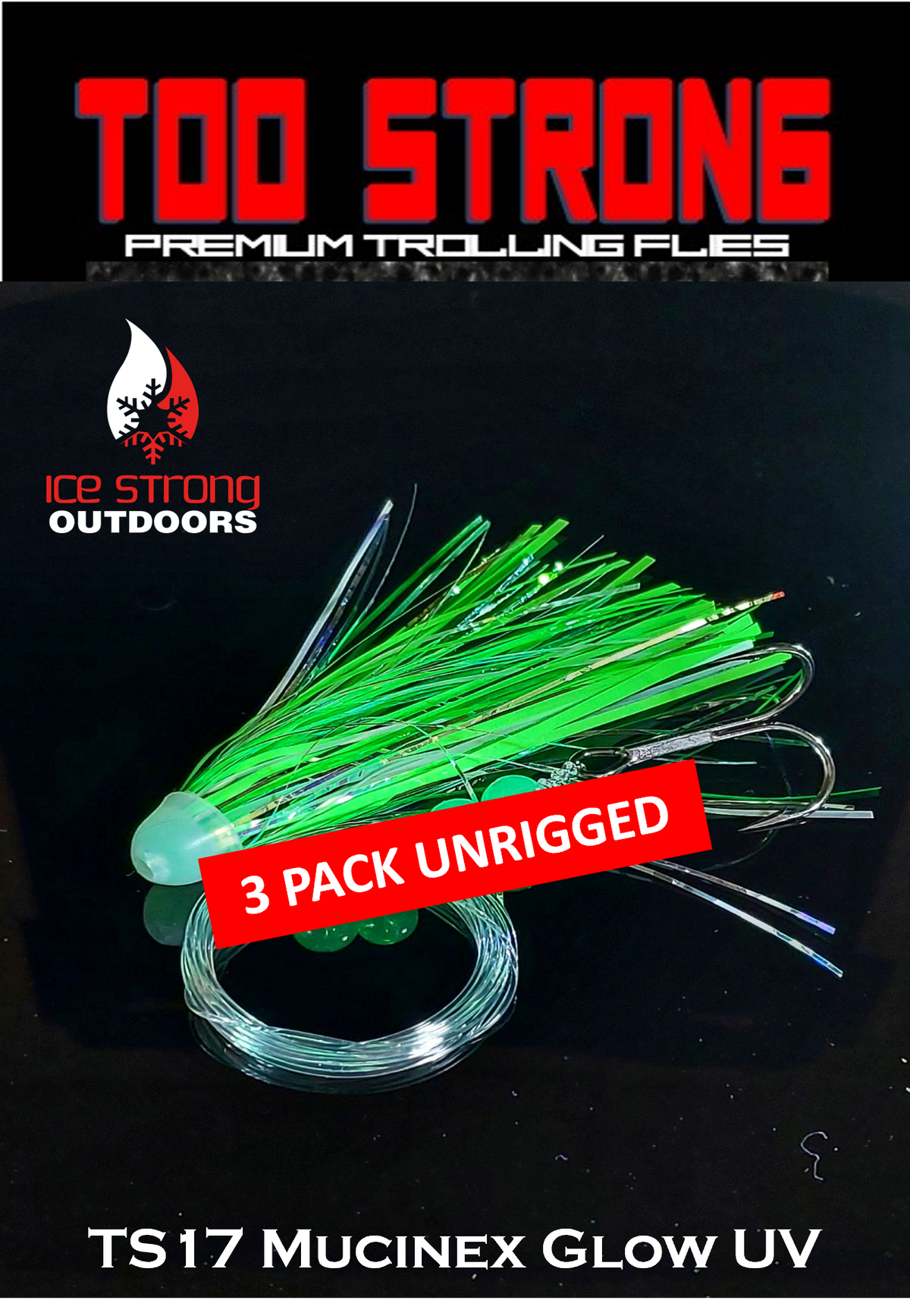 Ice Strong Too Strong Trolling Fly Bodies (3-Pack)