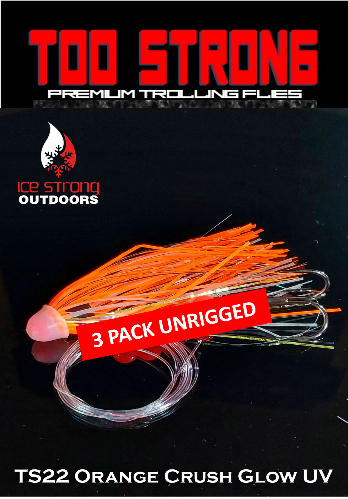 Ice Strong Too Strong Trolling Fly Bodies (3-Pack)