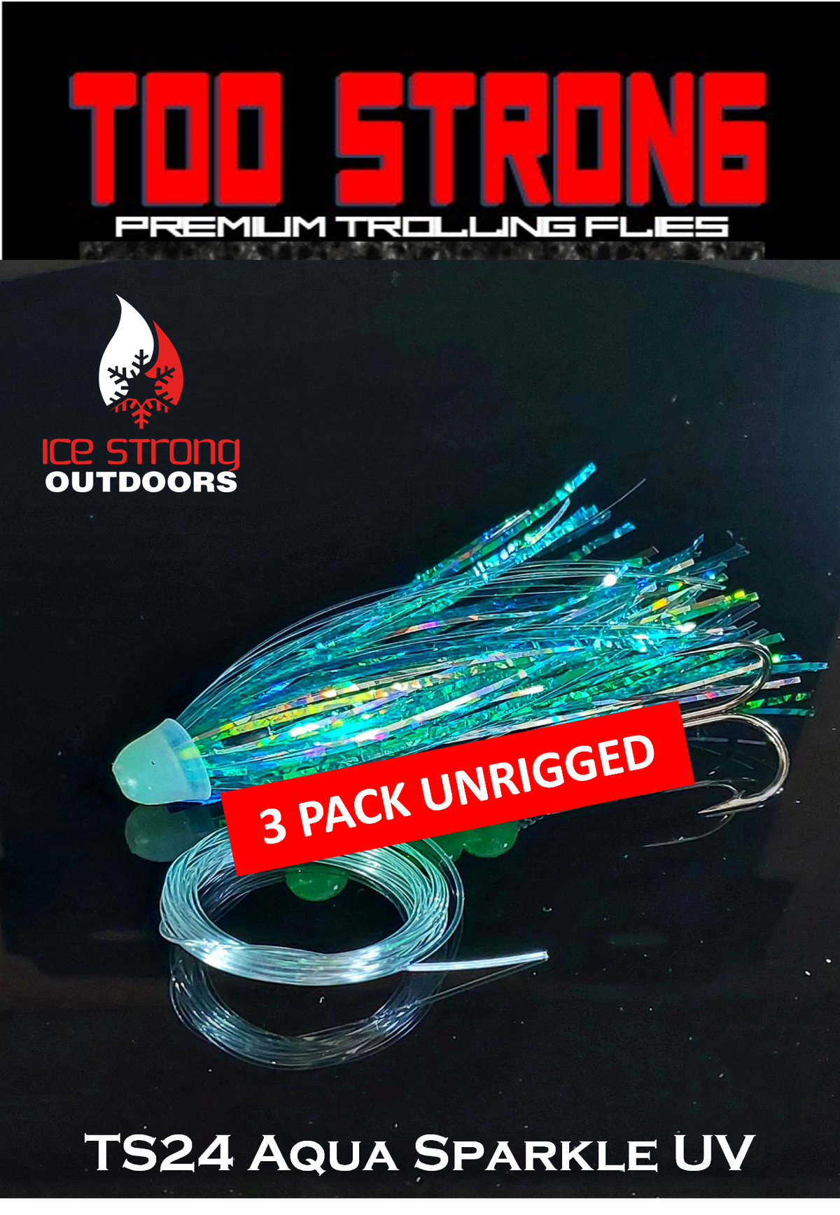 Ice Strong Too Strong Trolling Fly Bodies (3-Pack)