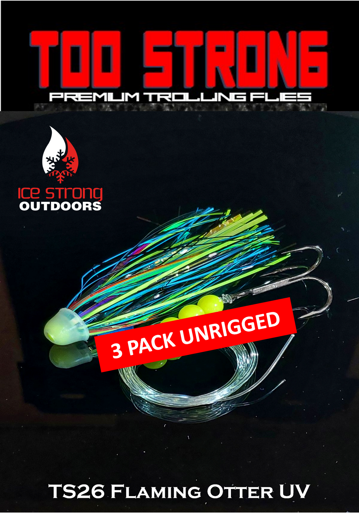 Ice Strong Too Strong Trolling Fly Bodies (3-Pack)