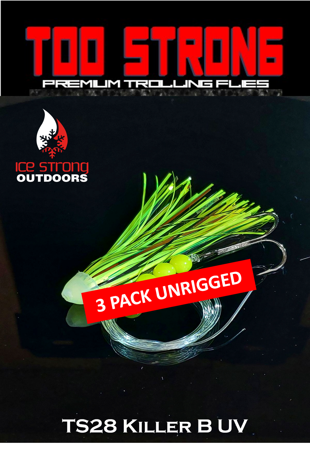 Ice Strong Too Strong Trolling Fly Bodies (3-Pack)