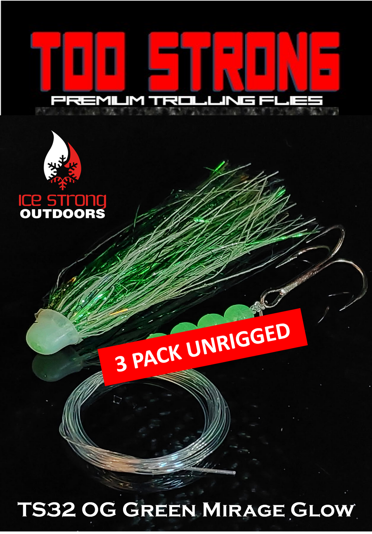 Ice Strong Too Strong Trolling Fly Bodies (3-Pack)