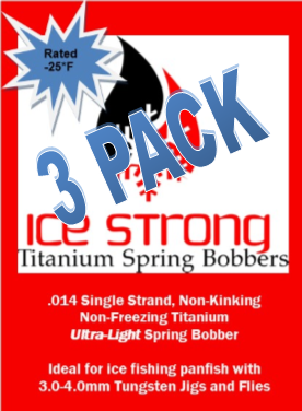 Ice Strong Ultra-Light Titanium Spring Bobber (3-Pack)