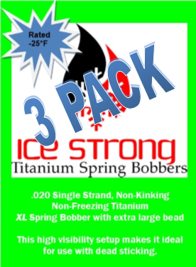 Ice Strong XL Titanium Spring Bobber (3-Pack)