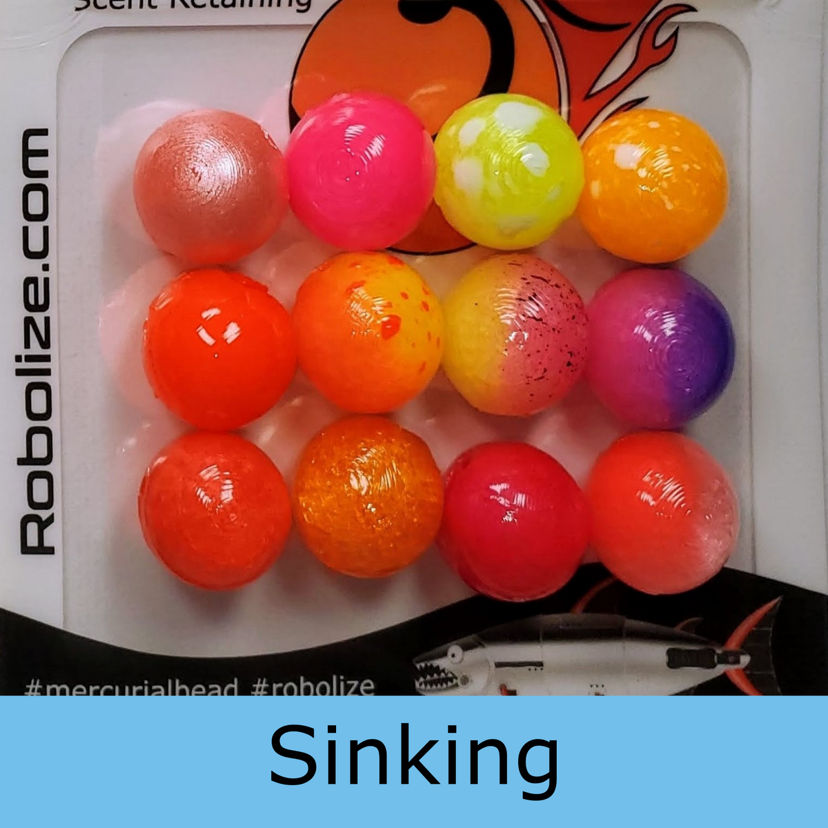 Robolize Mercurial Bead - Sinking - Fish Finder Pack
