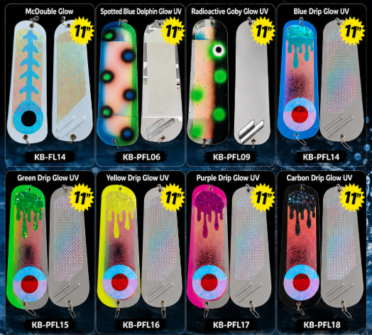Ice Strong 11-Inch Dual-Fin Trolling Flashers