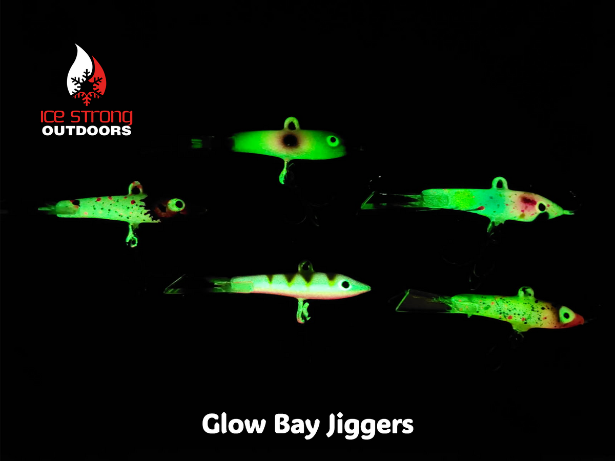 Ice Strong Glow Bay Jigger - 3/8 oz & 1/2 oz