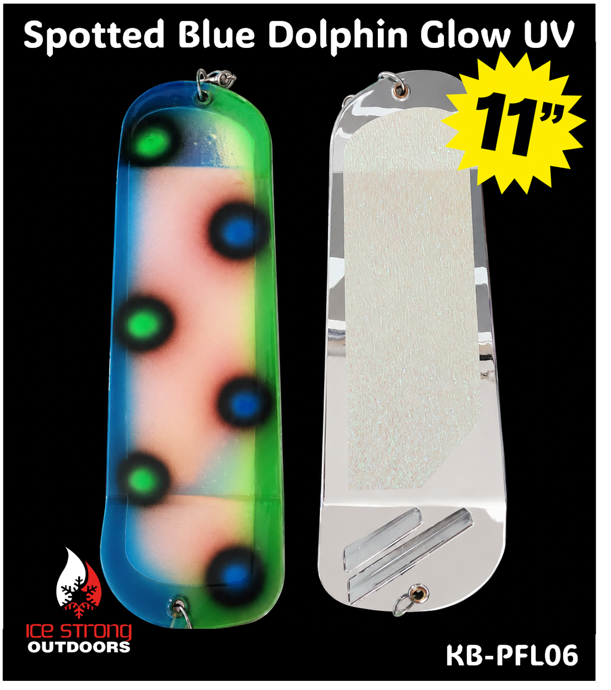 Ice Strong 11-Inch Dual-Fin Trolling Flashers
