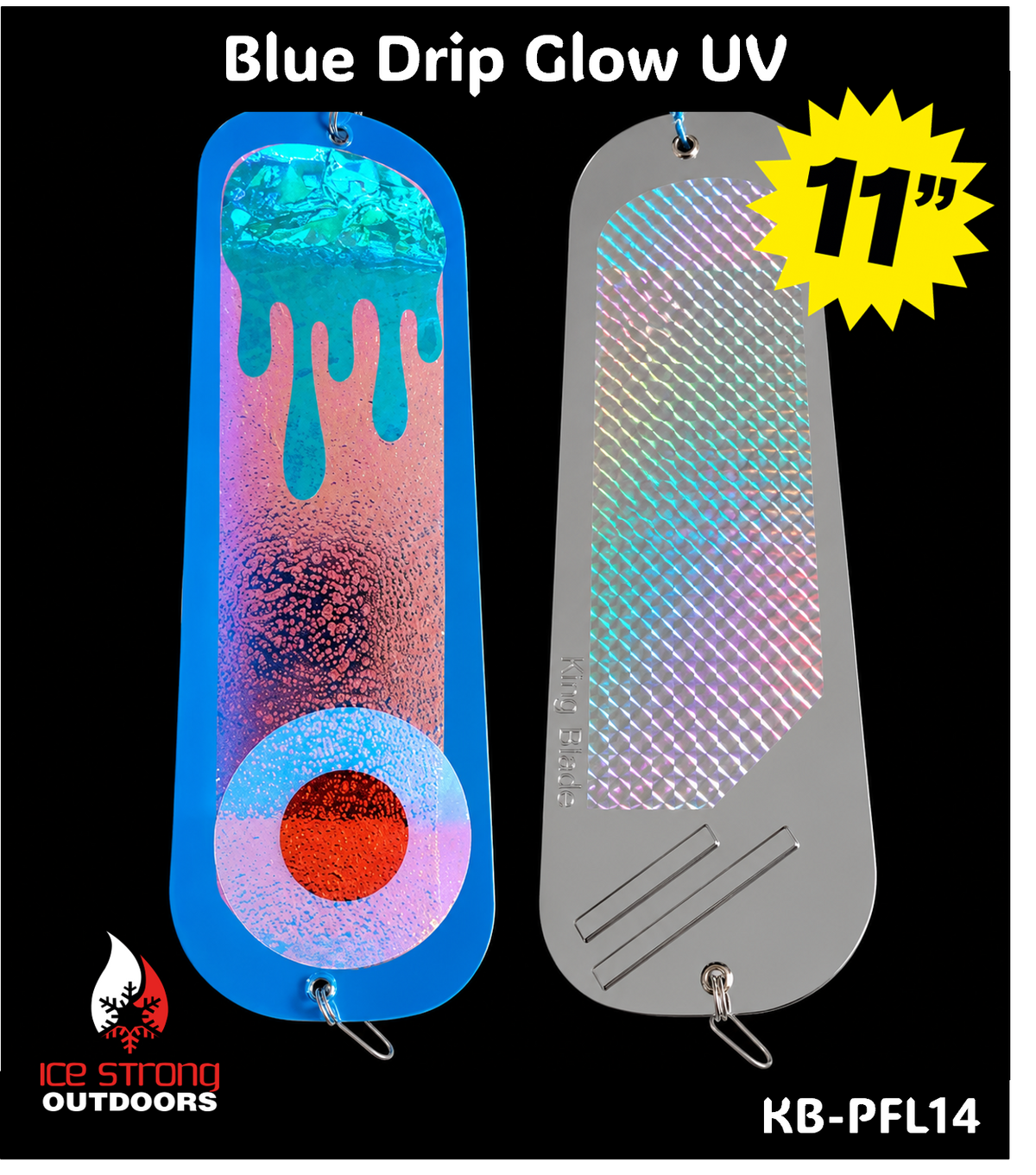 Ice Strong 11-Inch Dual-Fin Trolling Flashers