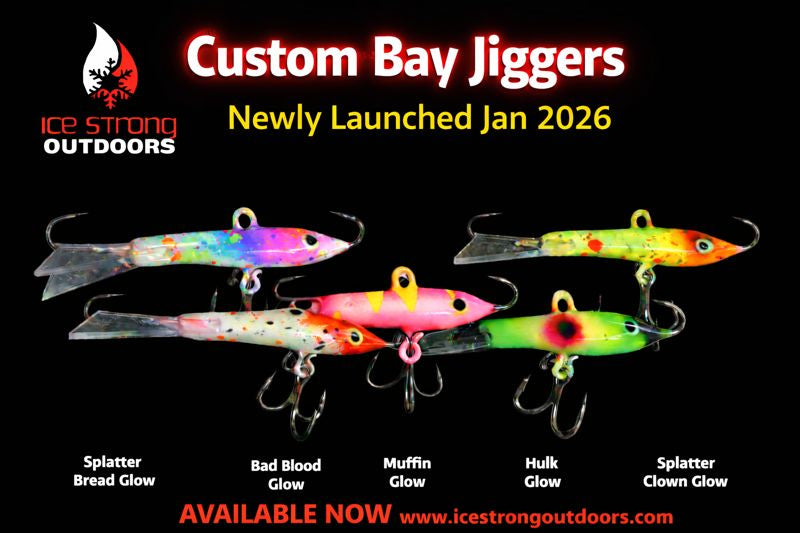 Ice Strong Glow Bay Jigger - 3/8 oz & 1/2 oz