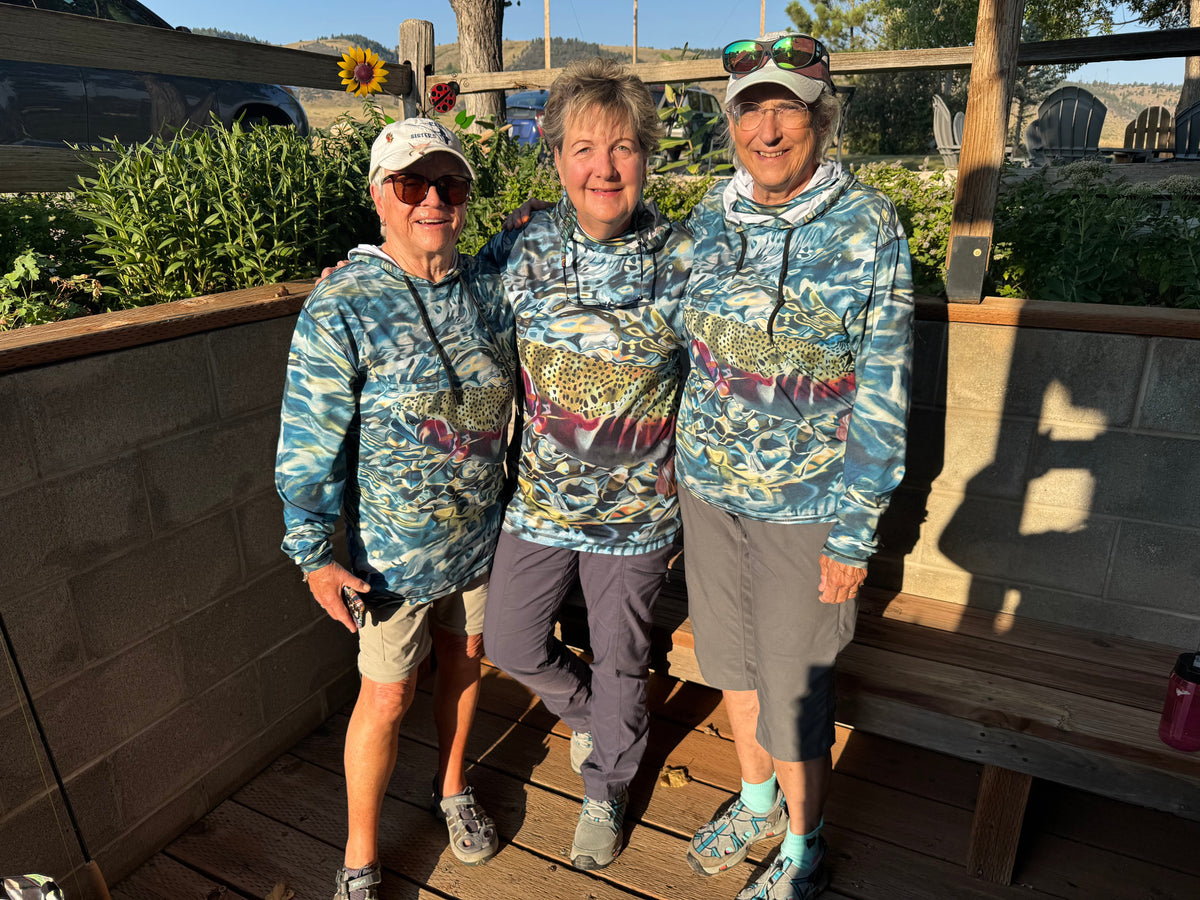 Fincognito Tranquility Rainbow Trout Graphic Fishing Hoodie
