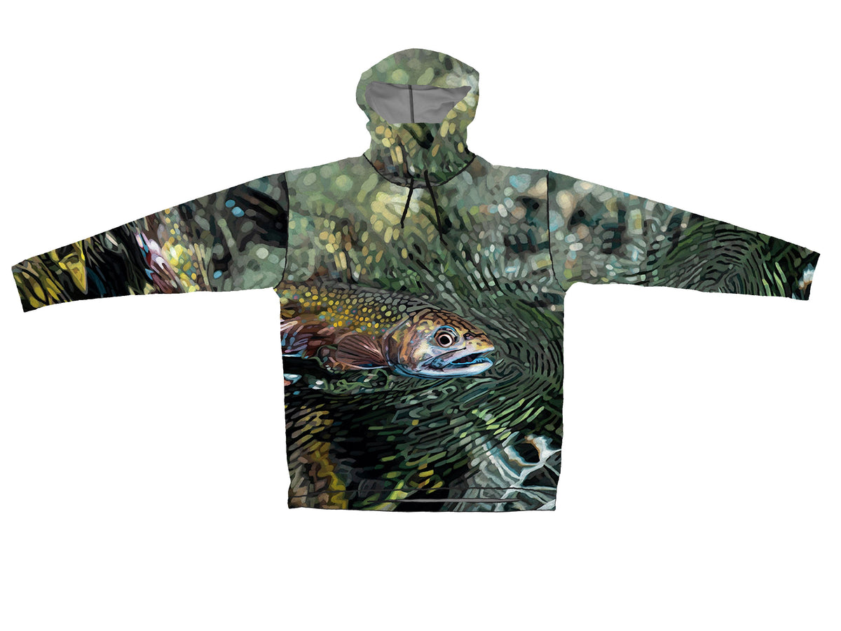 Fincognito Secluded Brook Trout Graphic Fishing Hoodie