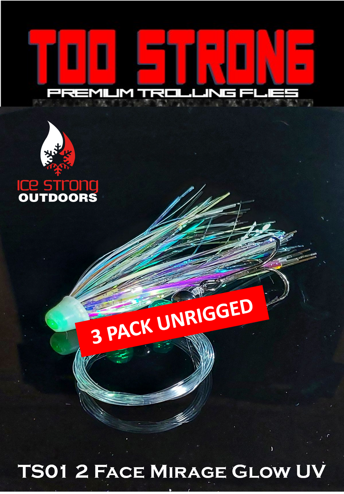 Ice Strong Too Strong Trolling Fly Bodies (3-Pack)