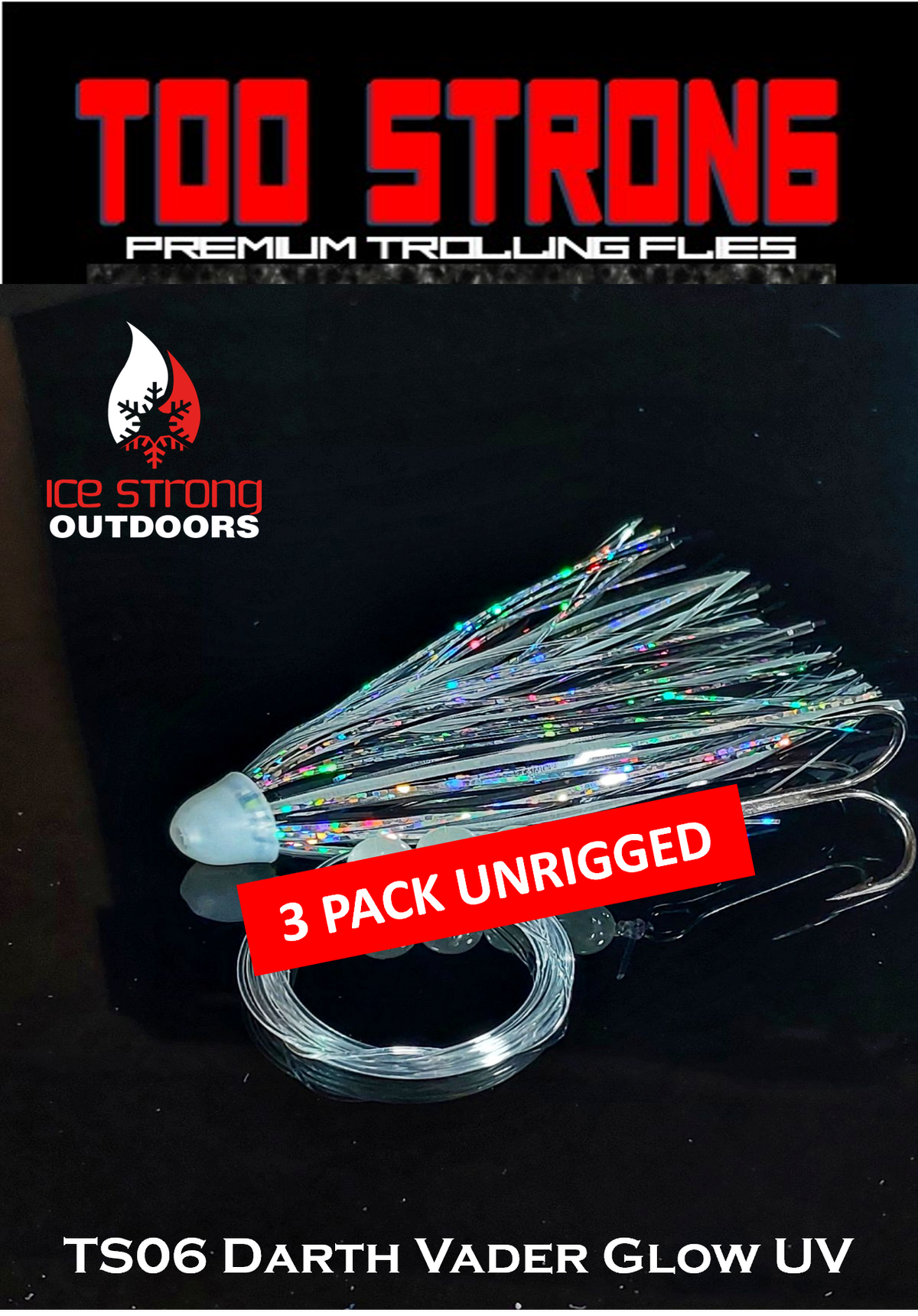 Ice Strong Too Strong Trolling Fly Bodies (3-Pack)