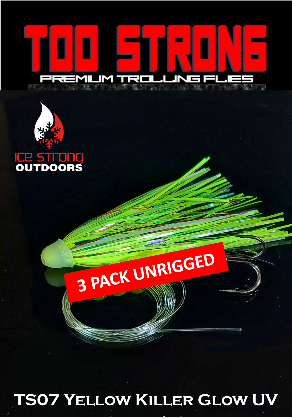 Ice Strong Too Strong Trolling Fly Bodies (3-Pack)