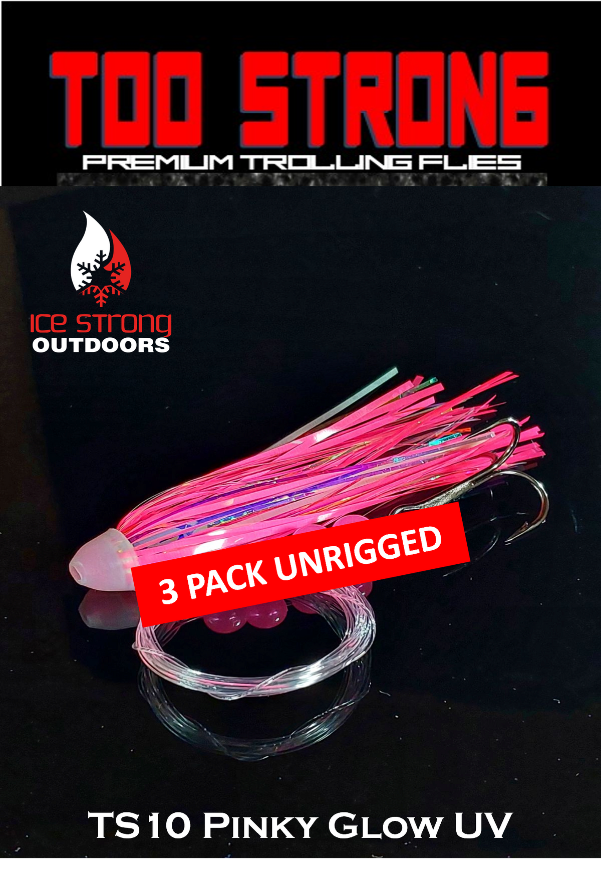 Ice Strong Too Strong Trolling Fly Bodies (3-Pack)