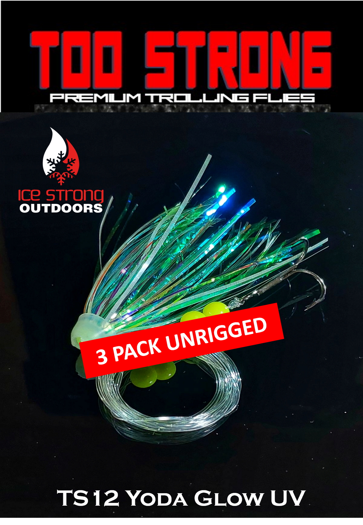 Ice Strong Too Strong Trolling Fly Bodies (3-Pack)