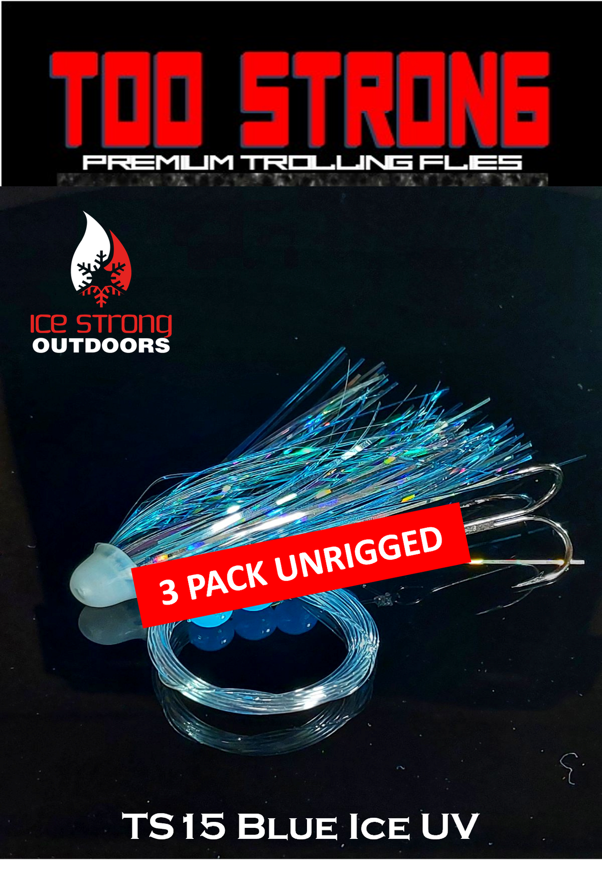 Ice Strong Too Strong Trolling Fly Bodies (3-Pack)