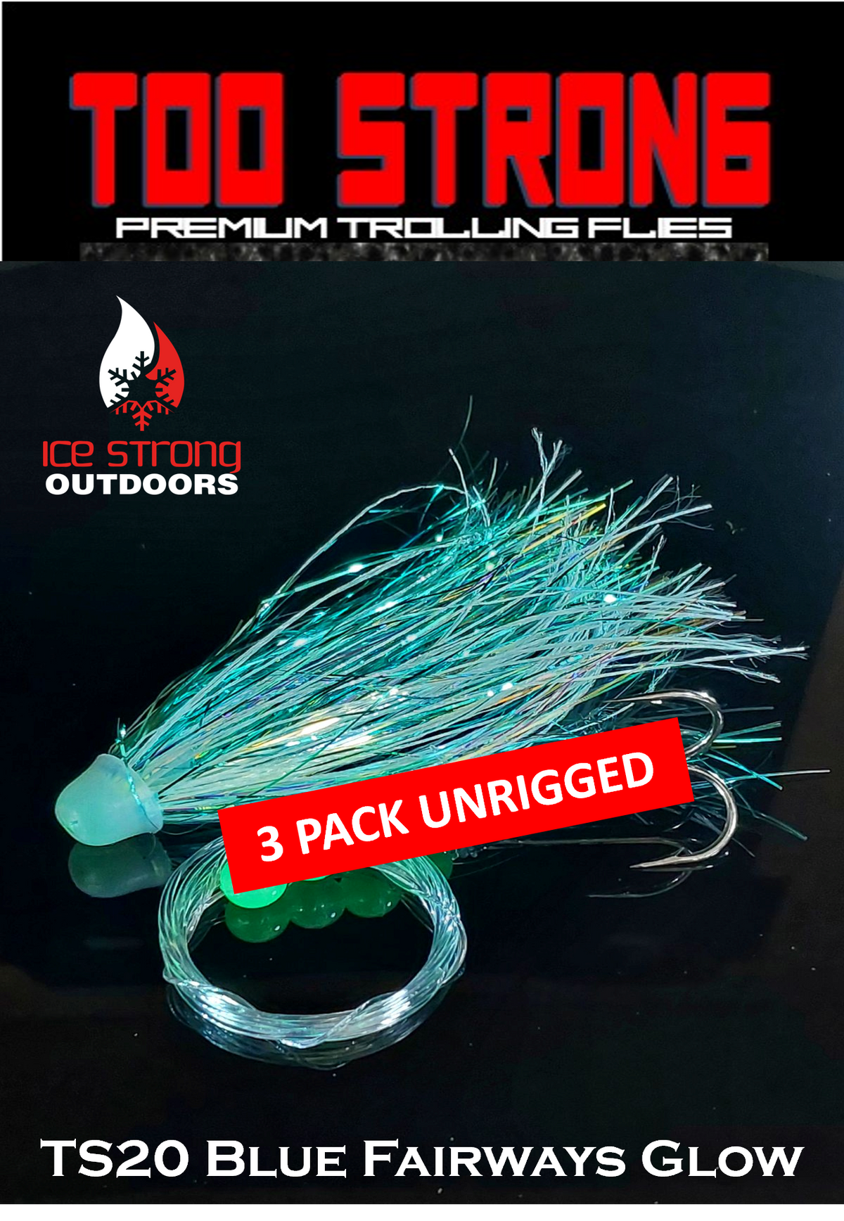 Ice Strong Too Strong Trolling Fly Bodies (3-Pack)