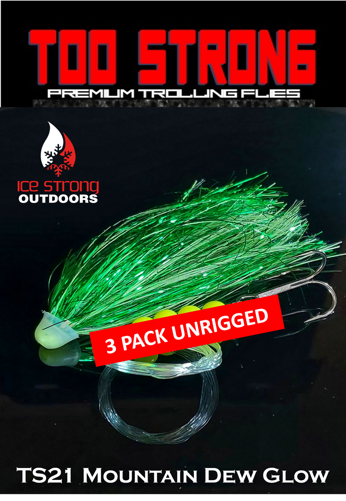 Ice Strong Too Strong Trolling Fly Bodies (3-Pack)