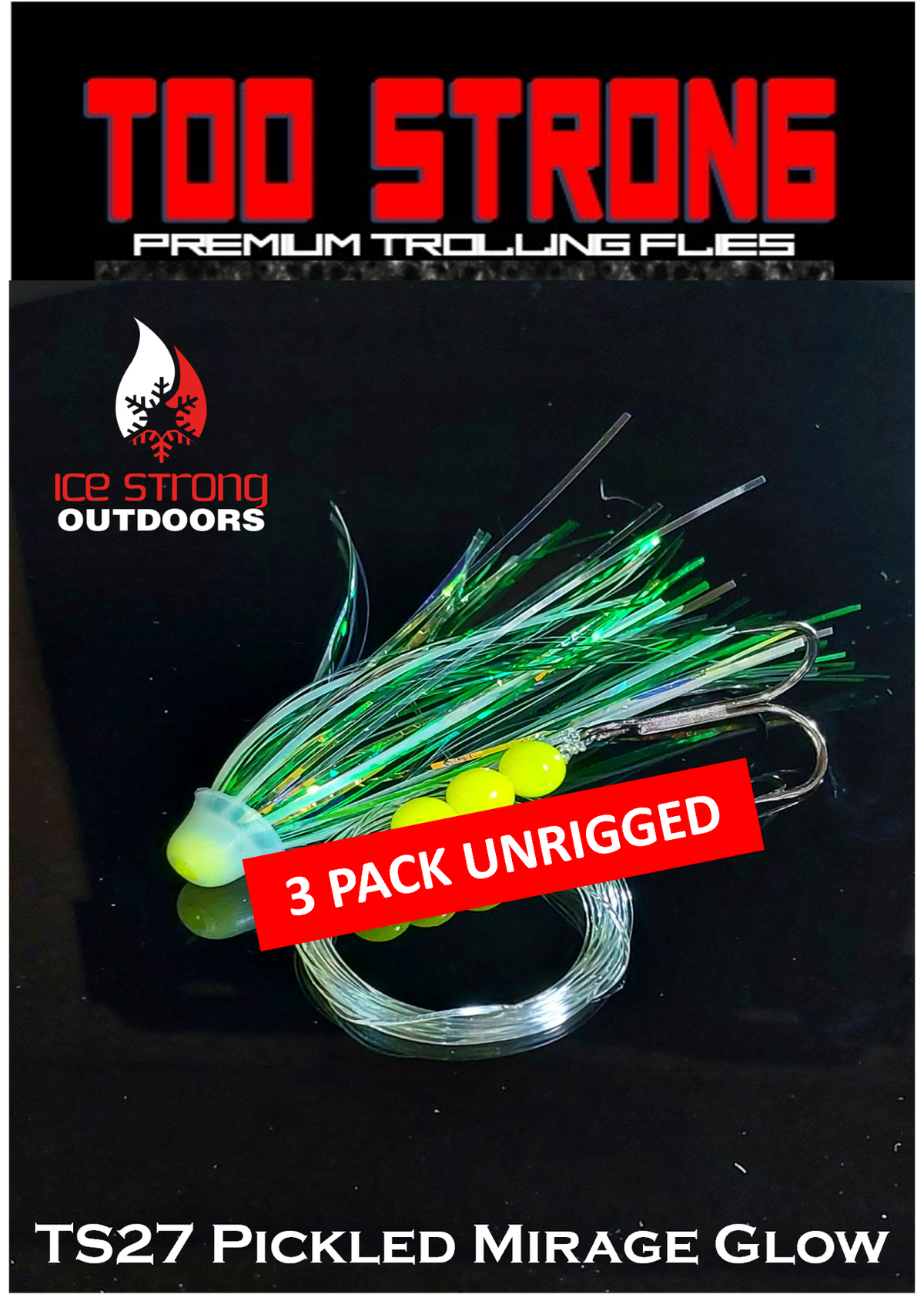 Ice Strong Too Strong Trolling Fly Bodies (3-Pack)