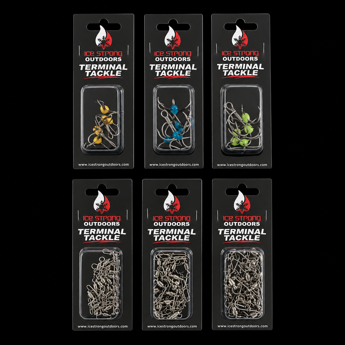 Ice Strong Glow Resin Treble Hooks (5-Pack)