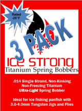 Ice Strong Ultra-Light Titanium Spring Bobber (3-Pack)