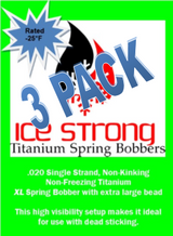 Ice Strong XL Titanium Spring Bobber (3-Pack)